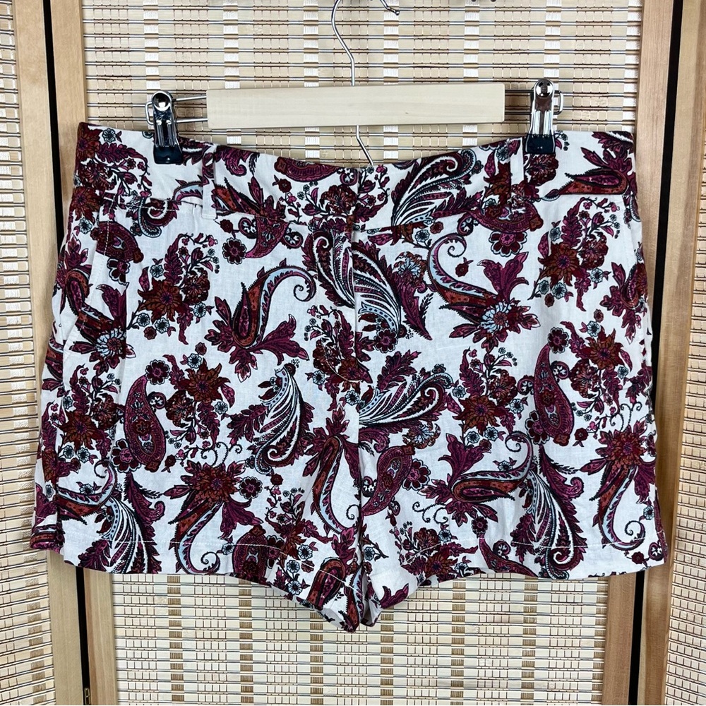 Loft Linen Paisley 4” Shorts